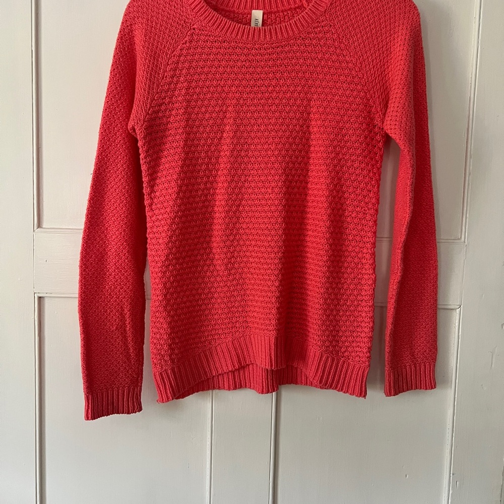 Aeropostale Coral Knit Crewneck Sweater